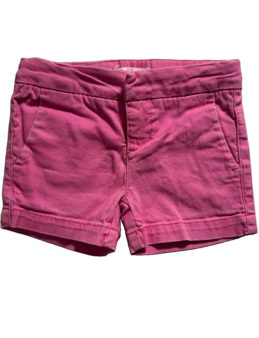 Copper Key Girls Size 4 Pink Chino Shorts Adjustable Waist Cotton